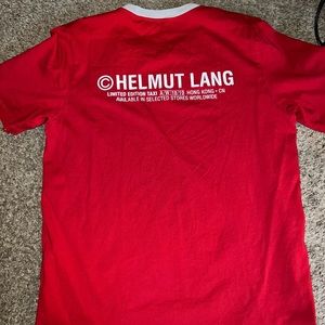 Helmut Lang Mens Red Tee
